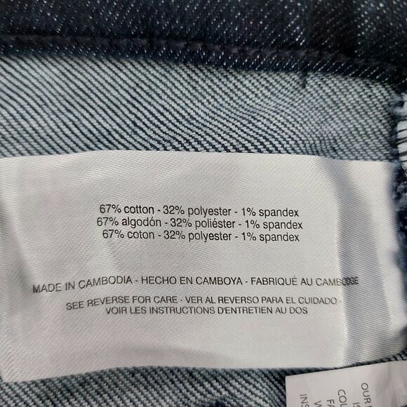 Jessica Simpson Daisy Flare Jeans Womens 10 Blue Dark Wash Stretch Raw Hem Denim - Picture 9 of 13